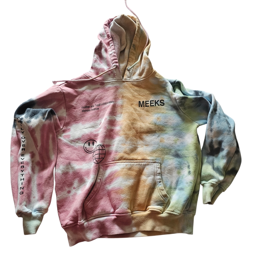 Meeks Gang Melrose Ave Tie Dye Hoodie Pullover Fleece Size S